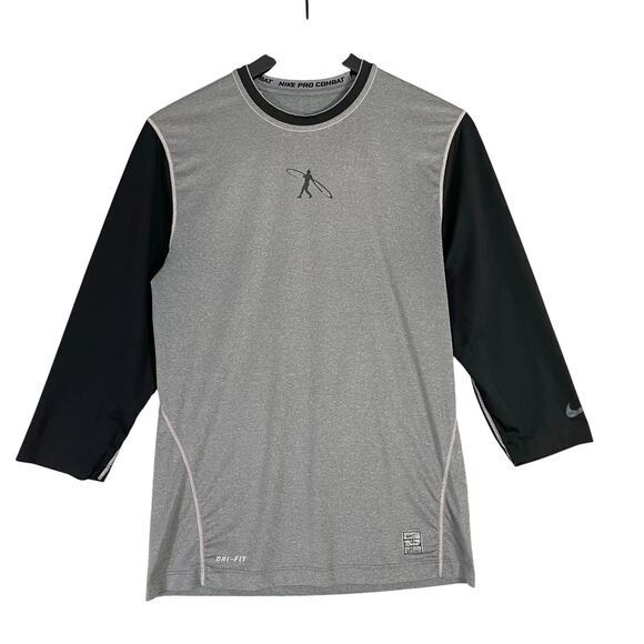 Nike Pro Combat Ken Griffey Jr.‎ Long Sleeve Compression Shirt Men’s Small Gray - Picture 1 of 10